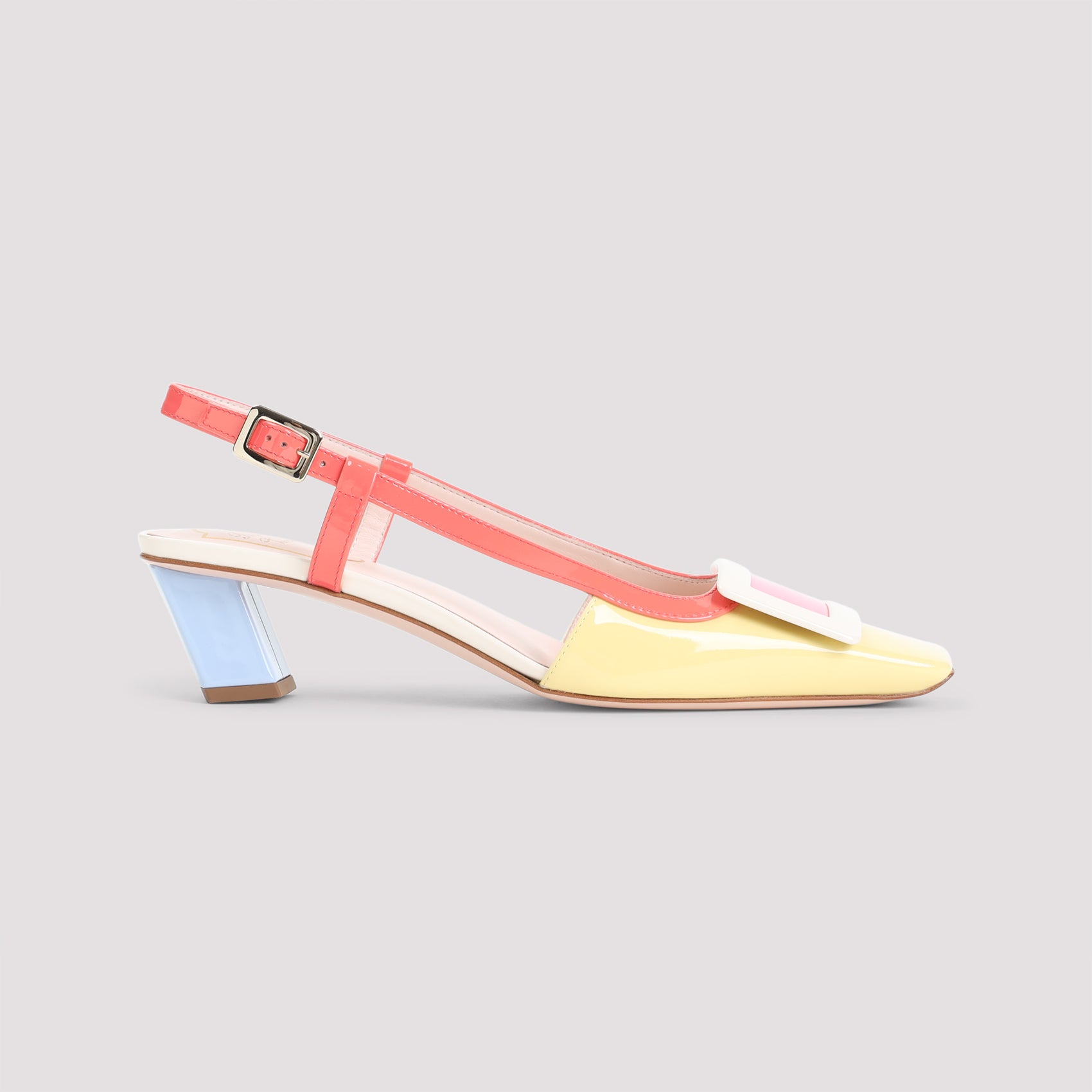 ROGER VIVIER Slingback Pumps with Covered Buckle and Adjustable Ankle Strap