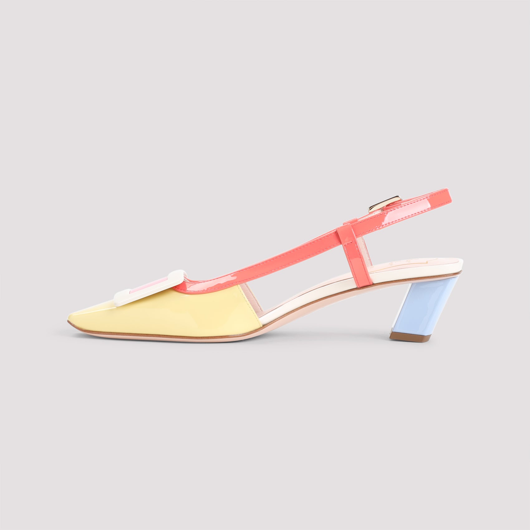 ROGER VIVIER Slingback Pumps with Covered Buckle and Adjustable Ankle Strap