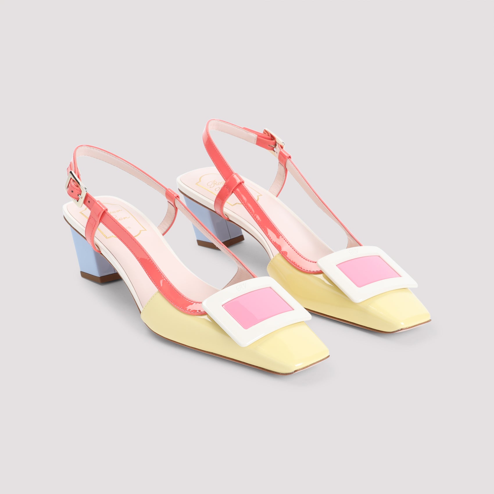 ROGER VIVIER Slingback Pumps with Covered Buckle and Adjustable Ankle Strap