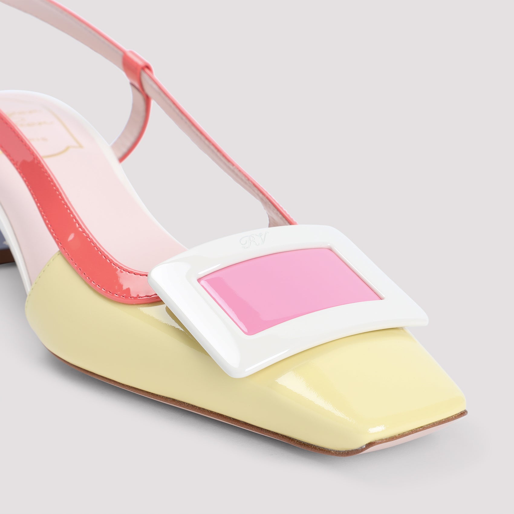 ROGER VIVIER Slingback Pumps with Covered Buckle and Adjustable Ankle Strap