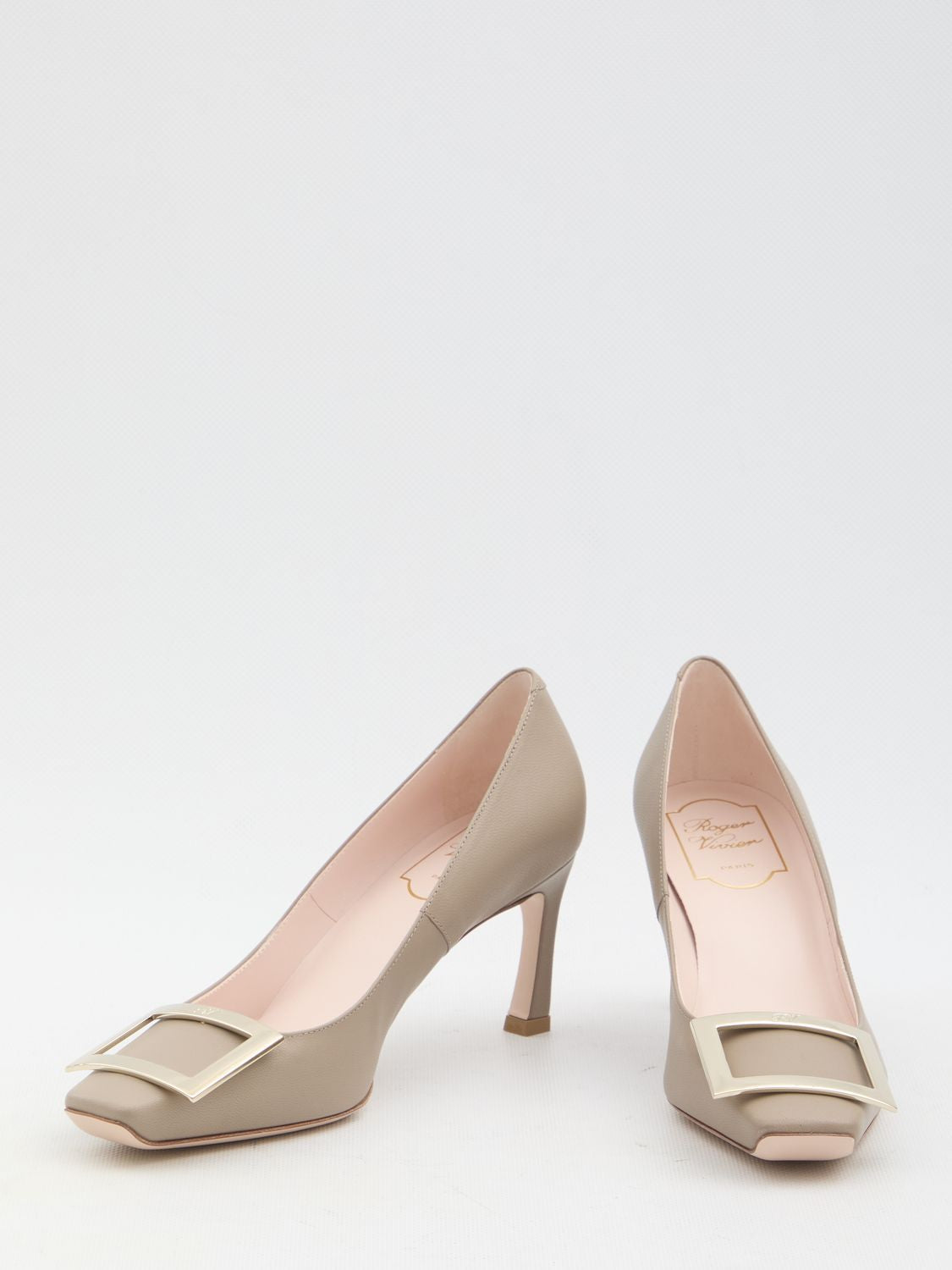 ROGER VIVIER Elegant Square Toe Pumps with Stiletto Heel
