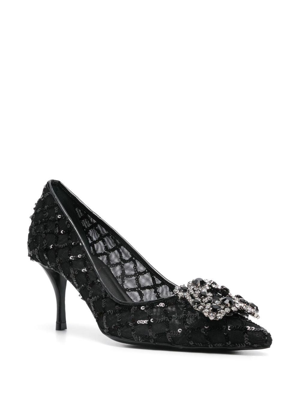 ROGER VIVIER Flower Strass Mini Pumps - 65mm Mid Heel