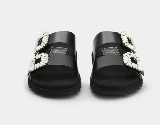 ROGER VIVIER Flat Slidy Viv Sandals for Women