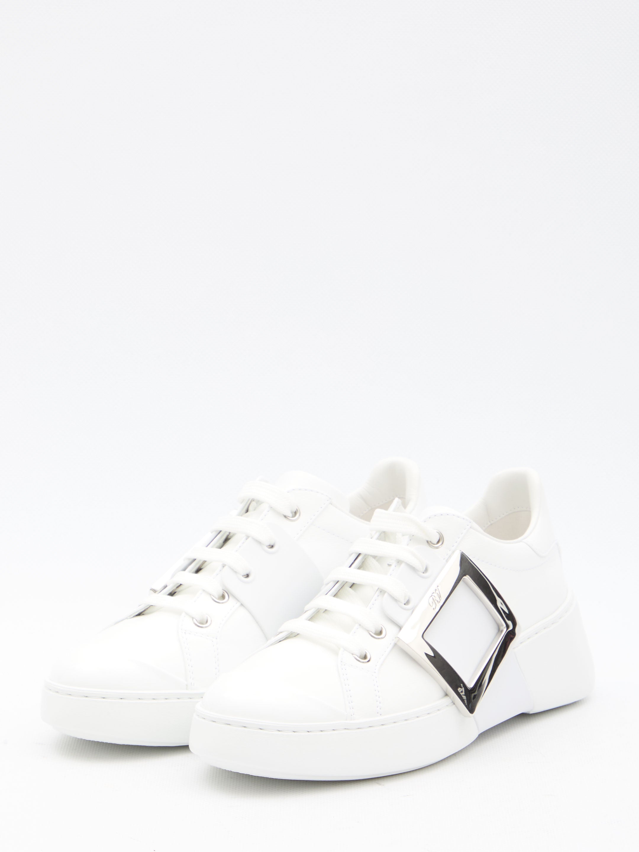 ROGER VIVIER Leather Viv' Skate Sneaker - Women's