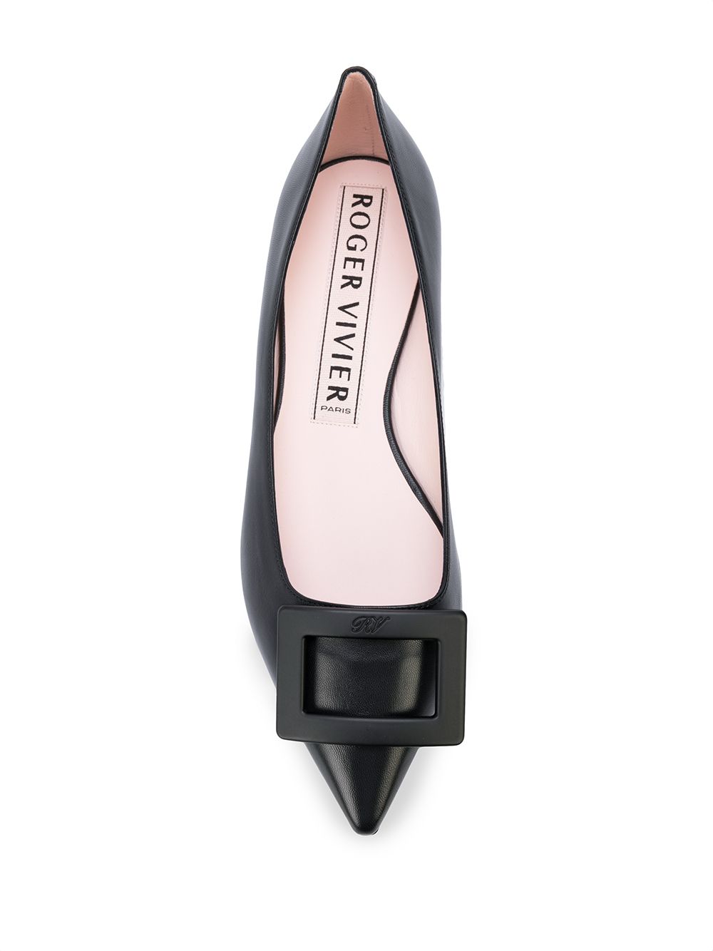 ROGER VIVIER Elegant Ballerina Flats with Square Buckle - Heel Height 0.5cm