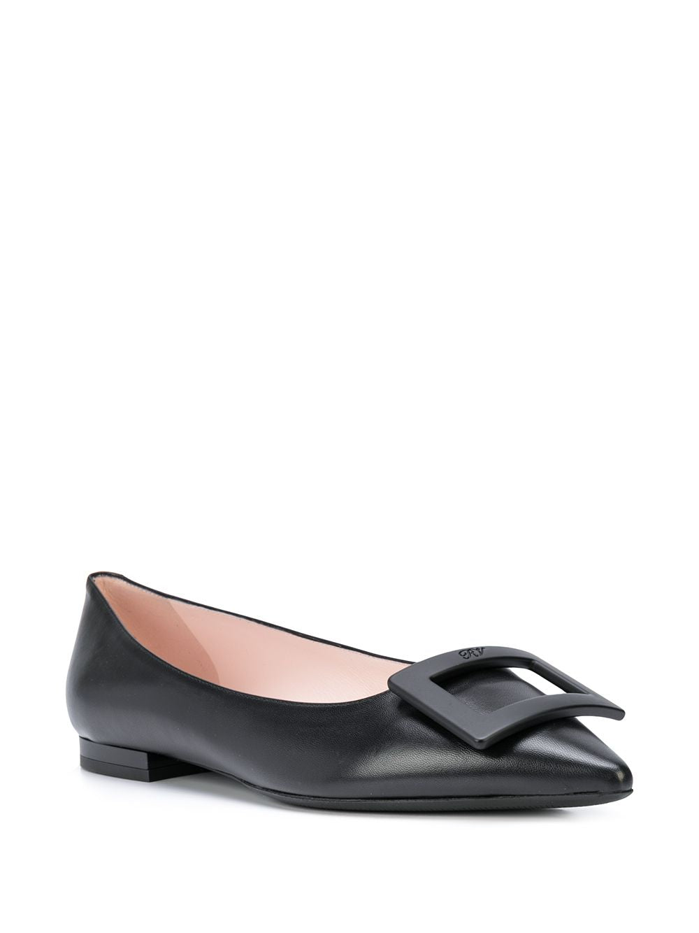 ROGER VIVIER Elegant Ballerina Flats with Square Buckle - Heel Height 0.5cm
