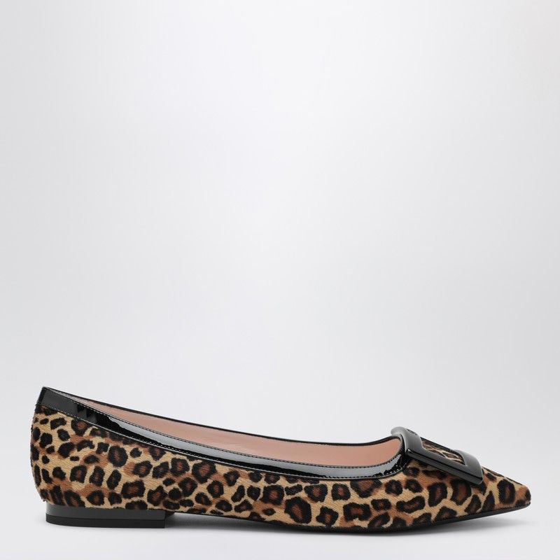 ROGER VIVIER Leopard Print Ballerina Flats