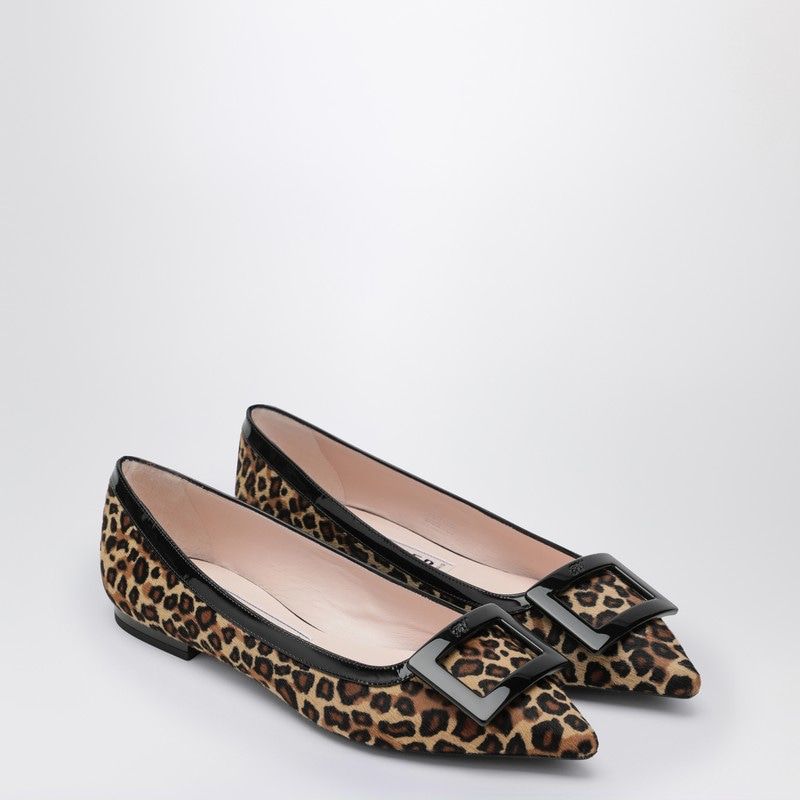 ROGER VIVIER Leopard Print Ballerina Flats