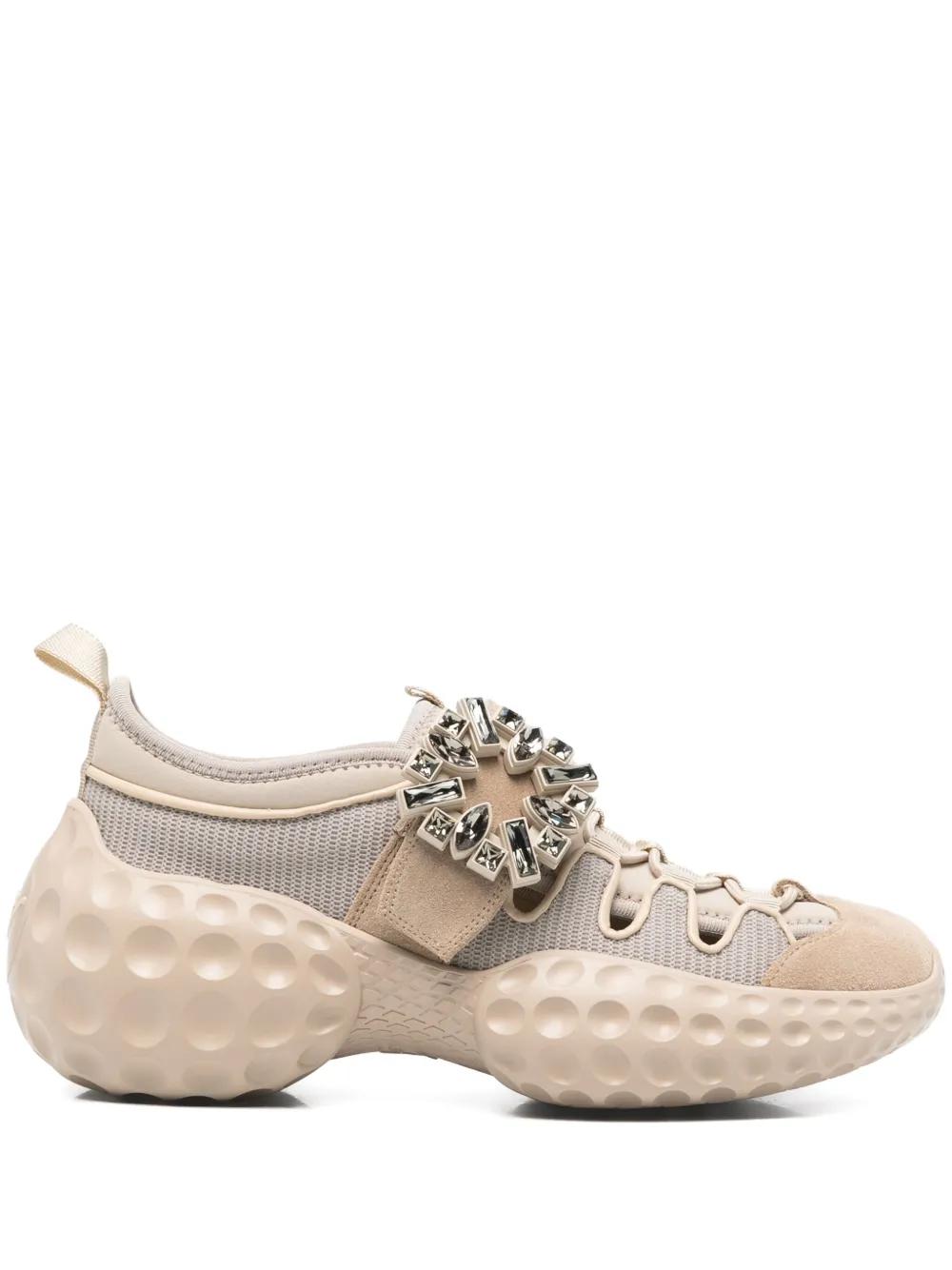 ROGER VIVIER Touch-Strap Crystal Sandals for Women - SS25
