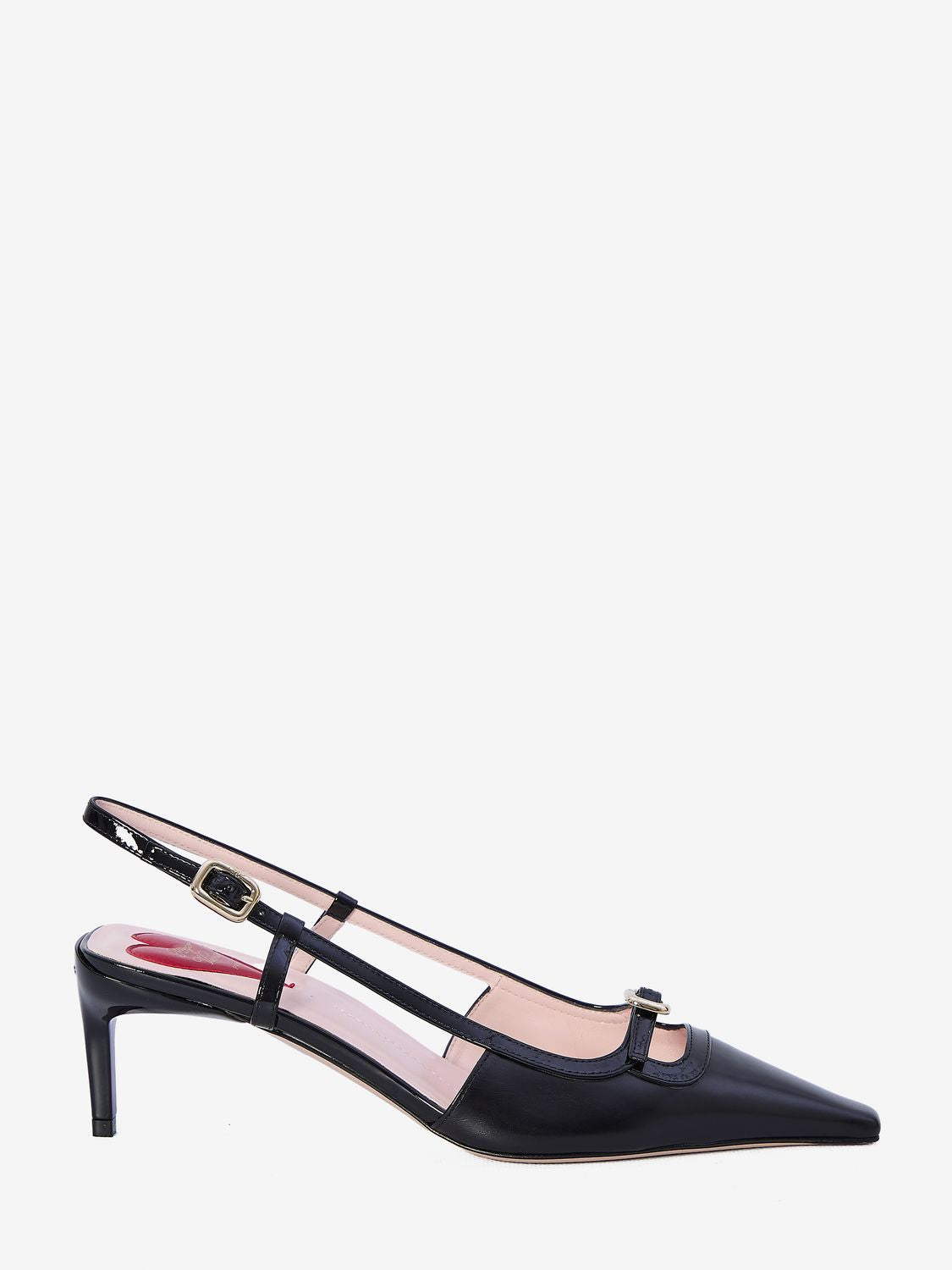 ROGER VIVIER Elegant Mini Buckle Slingback Pumps - 5.5cm Heel Height