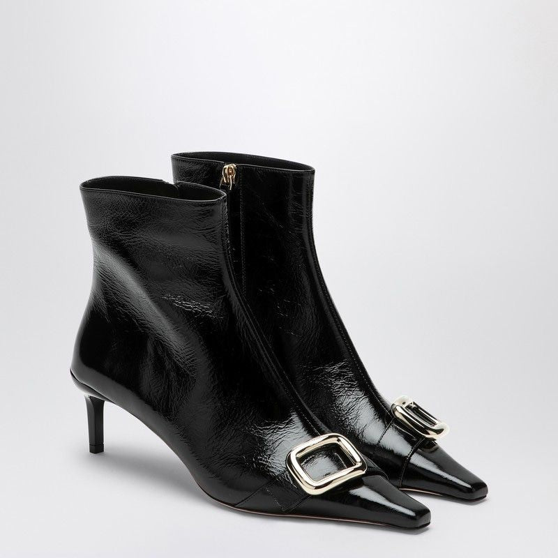 ROGER VIVIER Viv Canard Leather Ankle Boots