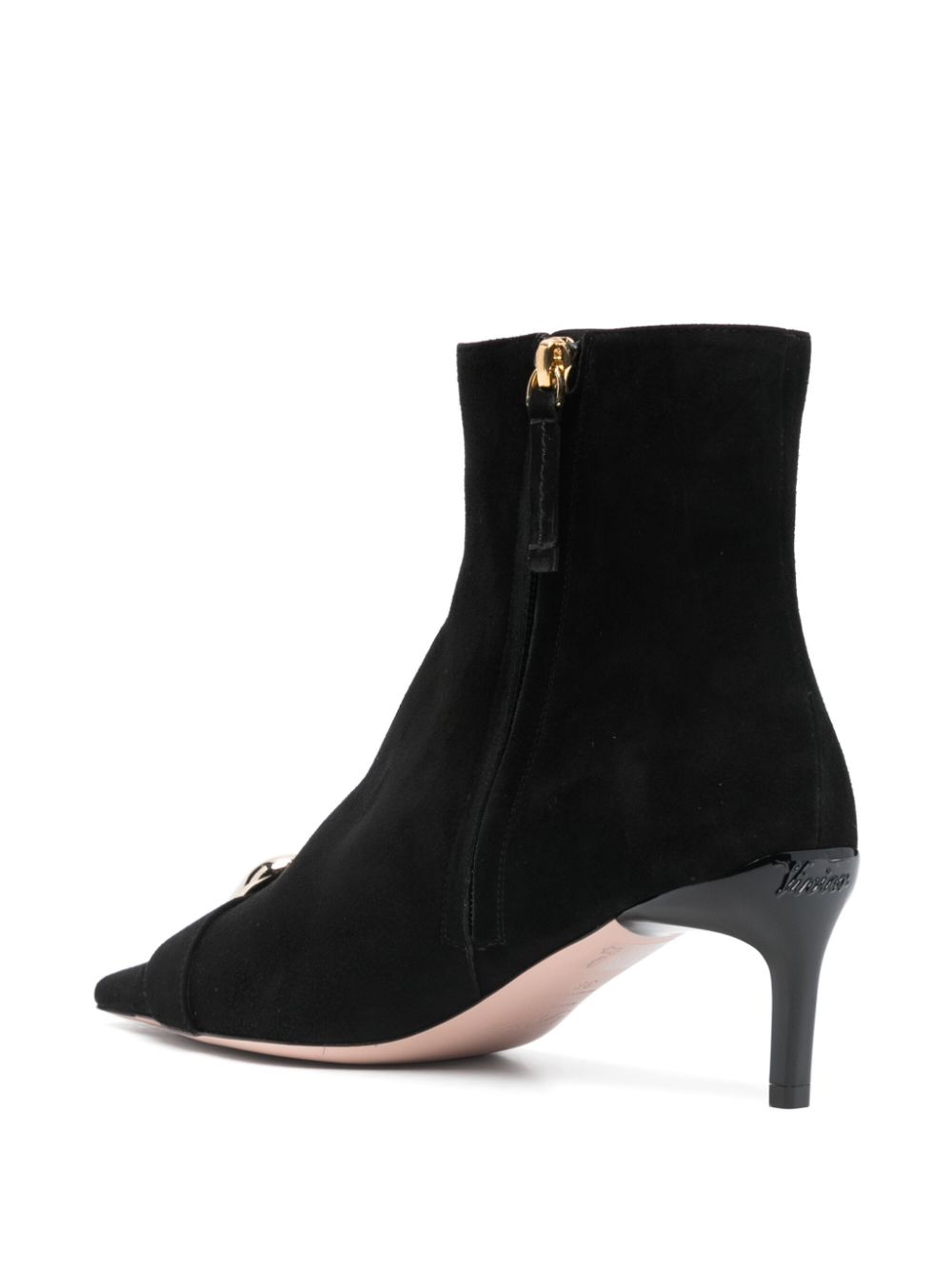 ROGER VIVIER Chic Heel Ankle Boots with Decorative Buckle - FW24