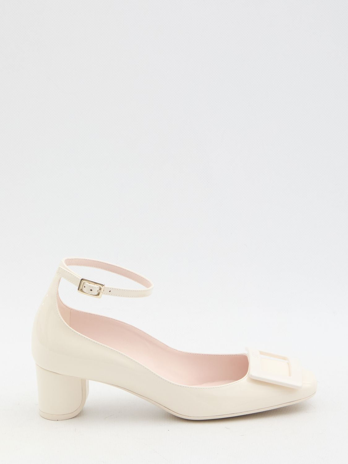 ROGER VIVIER Elegant Ankle Strap Pumps with Square Toe - Heel Height: 4.5 cm