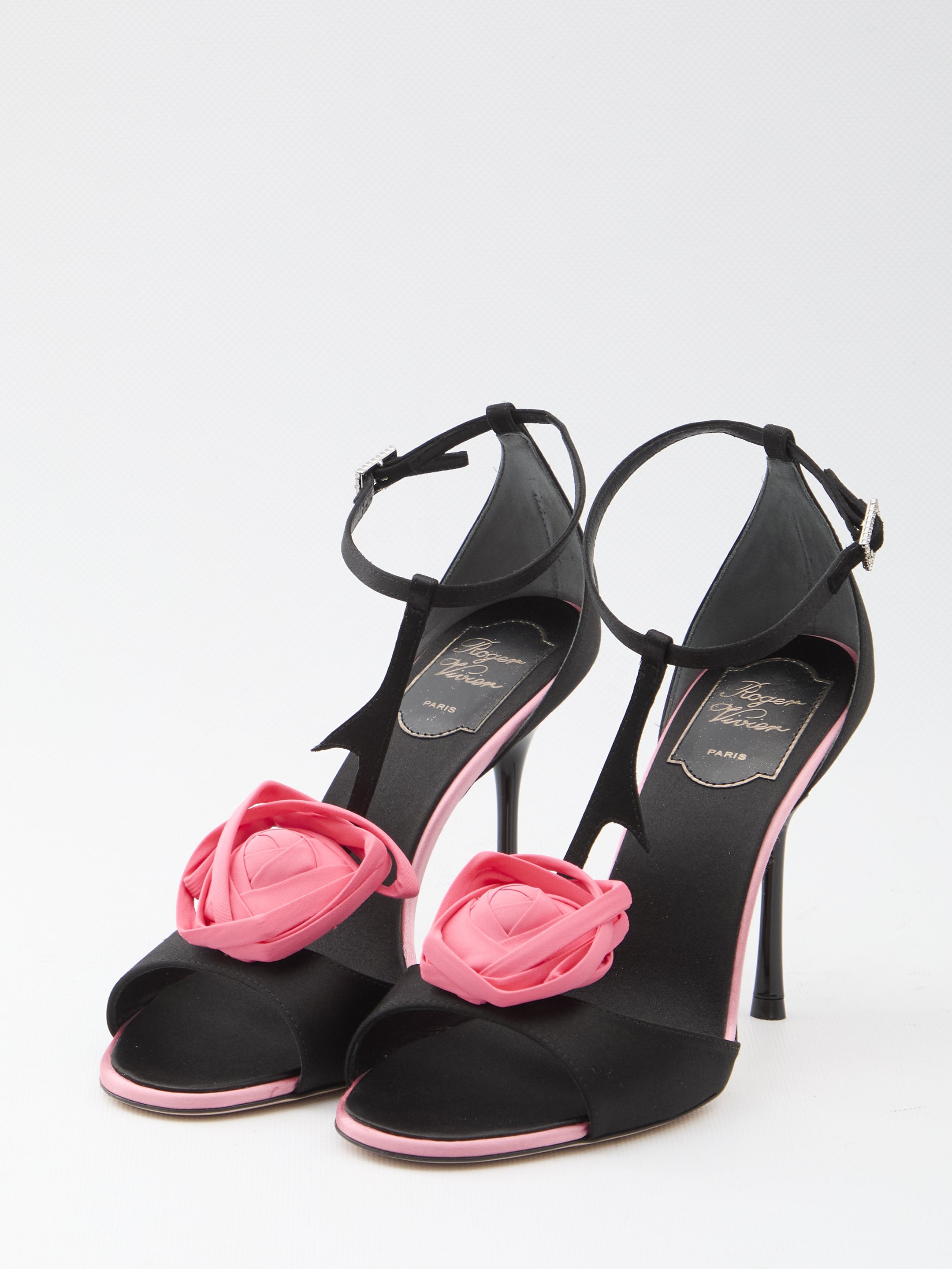ROGER VIVIER Epine Rose Sandals (10 cm Heel)