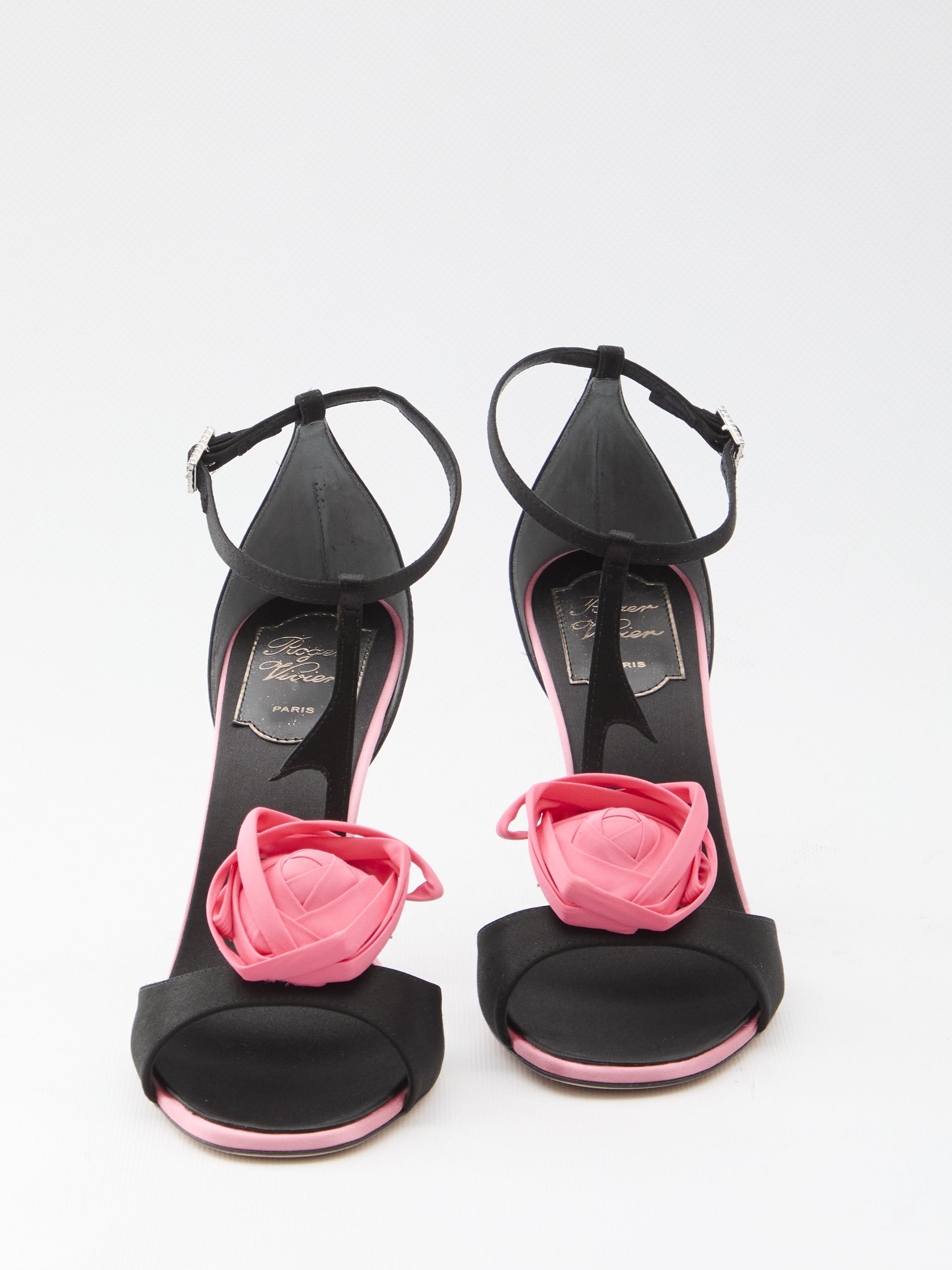 ROGER VIVIER Epine Rose Sandals (10 cm Heel)