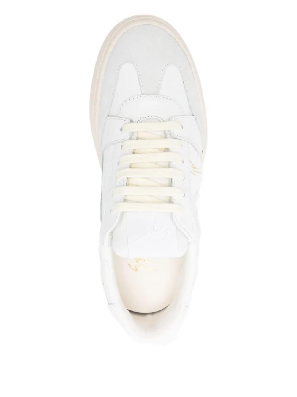 GIUSEPPE ZANOTTI Leather Paneled Low-Top Sneakers for Women
