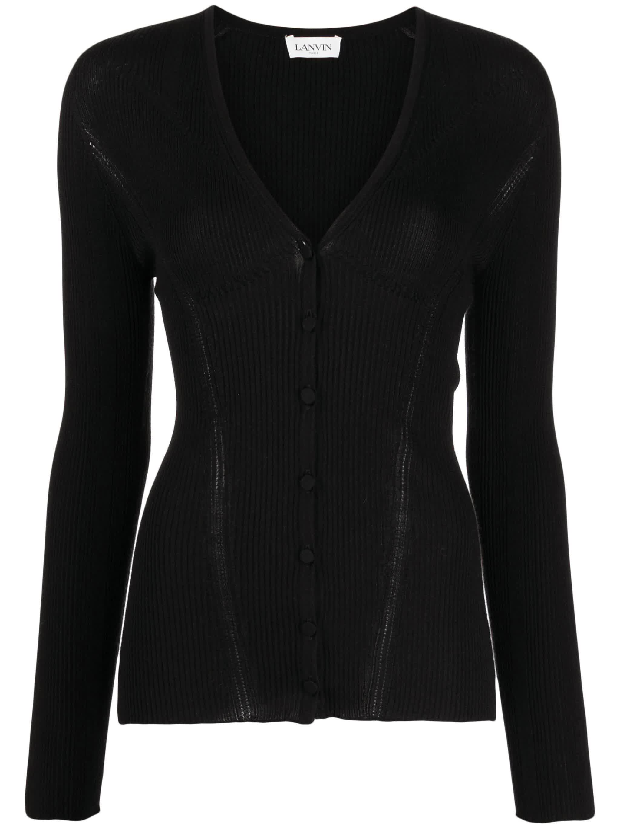 LANVIN Long Sleeve V-Neck Cardigan for Women