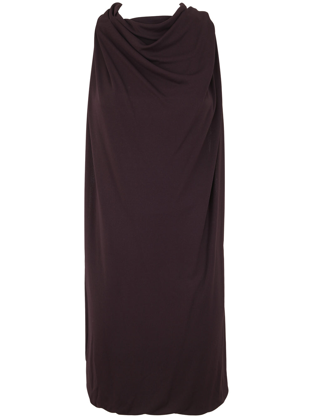 LANVIN Twisted Back Knee Scarf Mini Dress