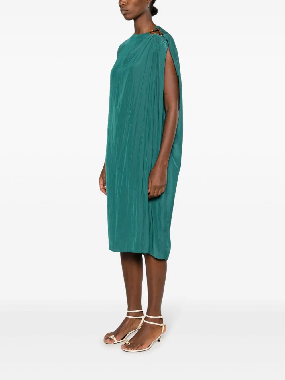 LANVIN Sleeveless Draped Mini Dress