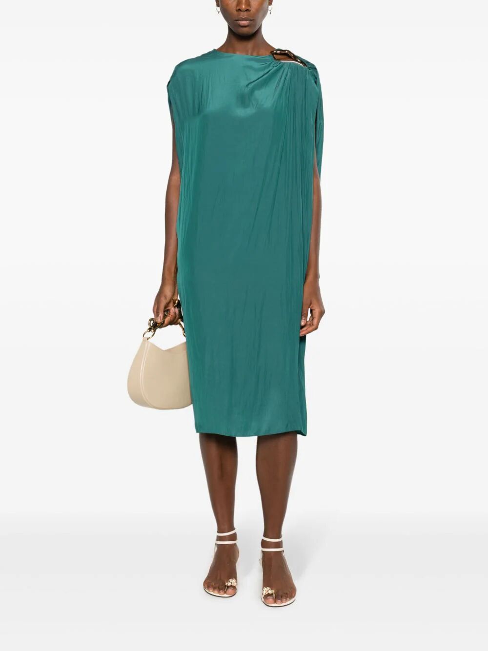 LANVIN Sleeveless Draped Mini Dress