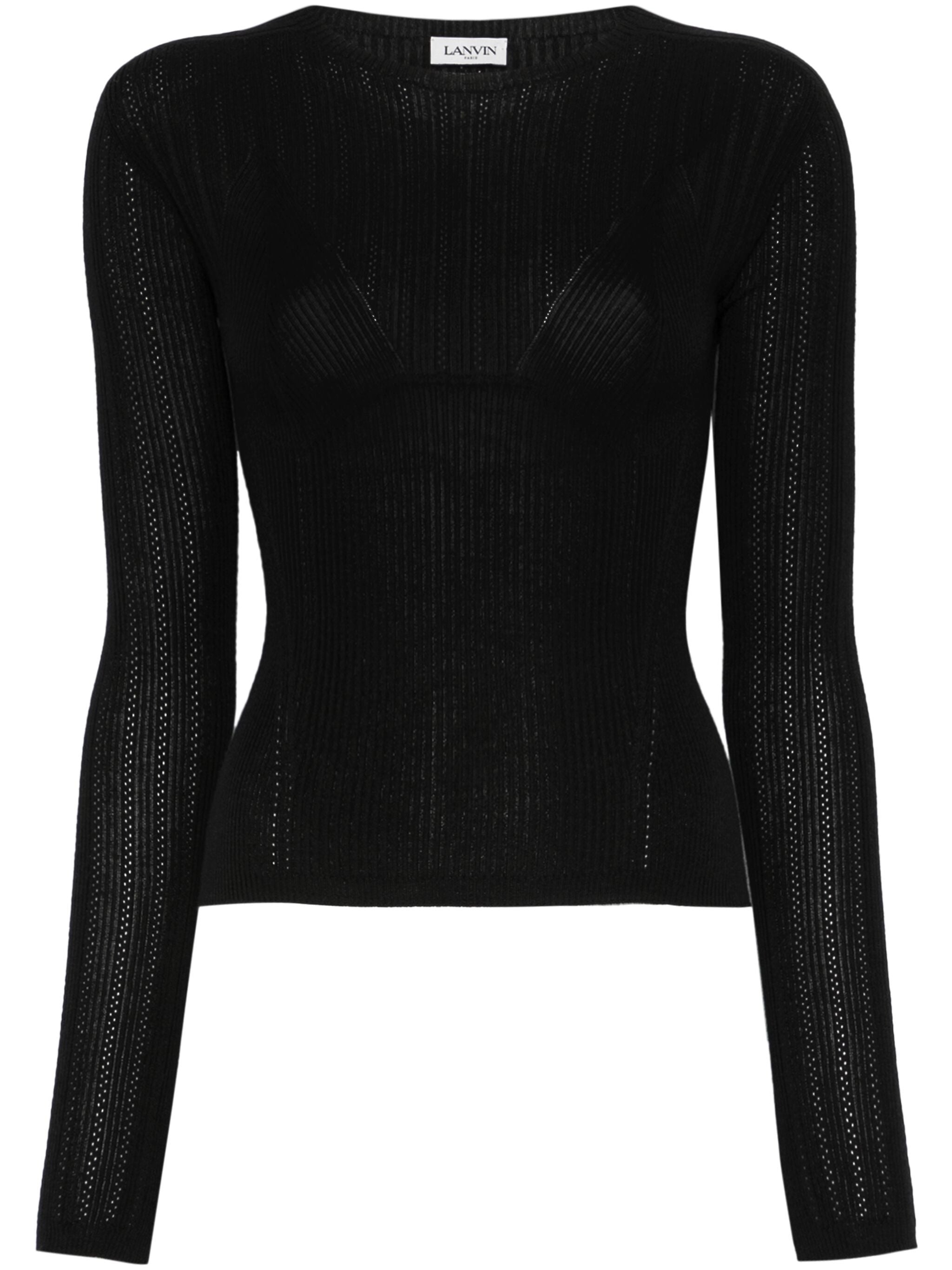 LANVIN Elegant Wool Top for Women - Fall 2024