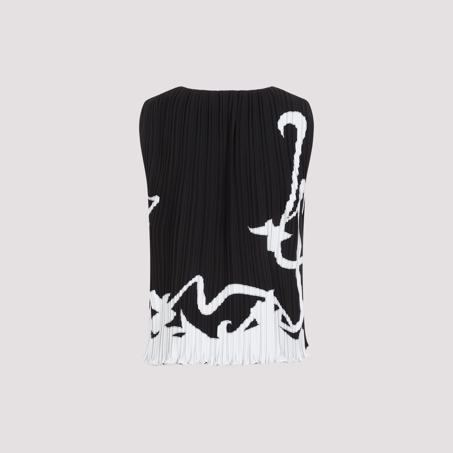 LANVIN Sleeveless Pleated Top for Women - SS24