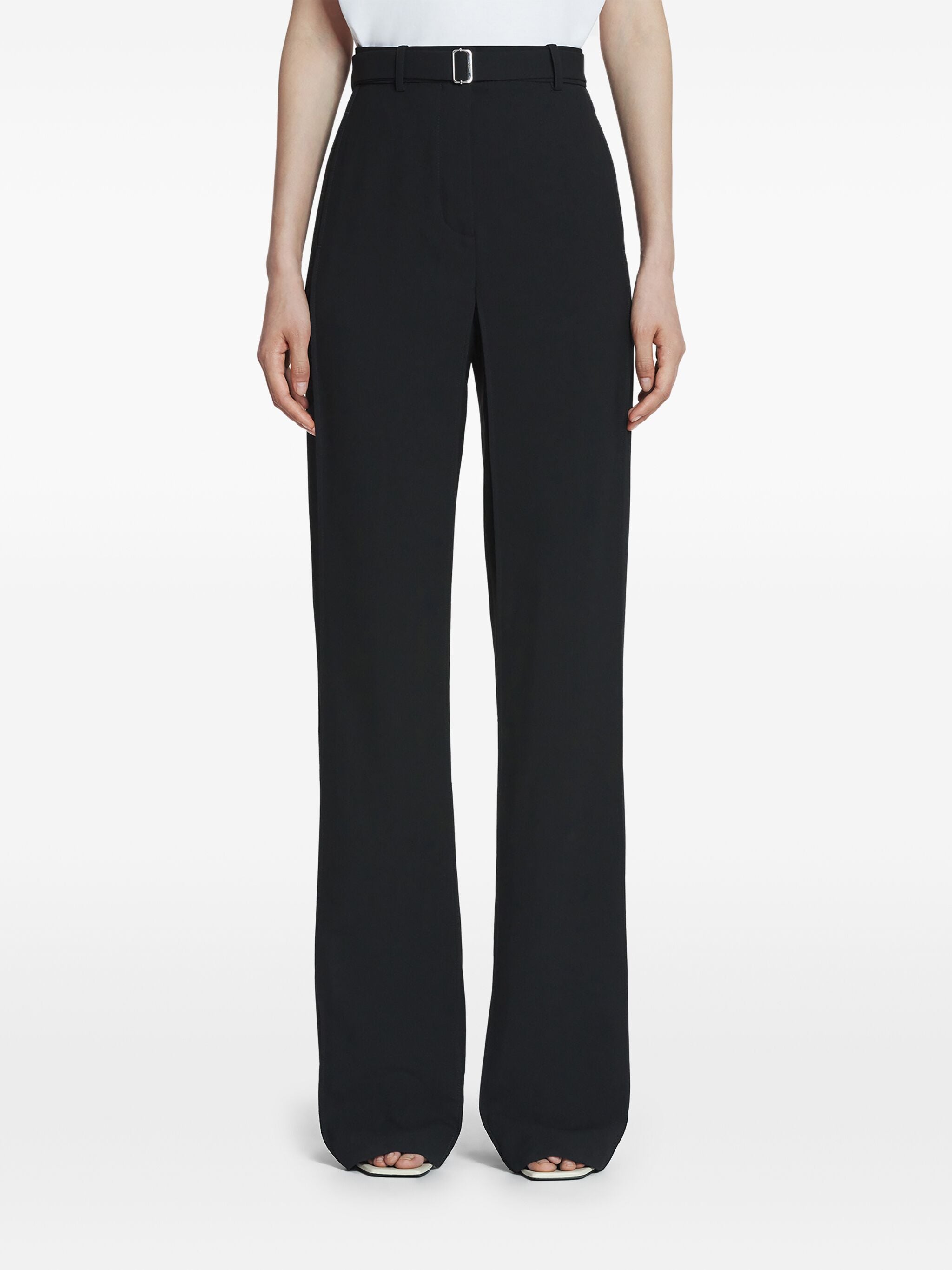 LANVIN Elegant Wool Trousers with Belt - Women’s Edition