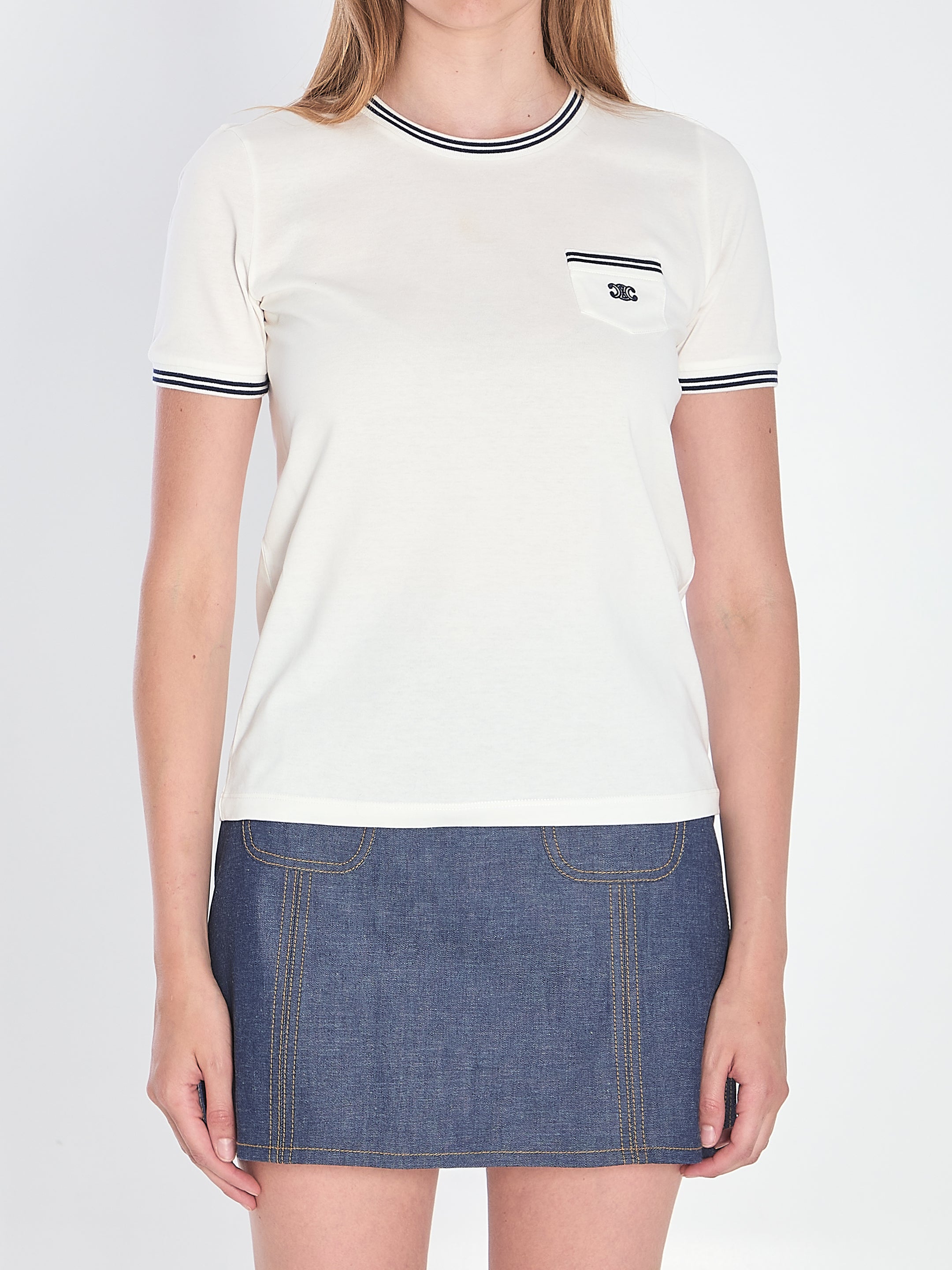 CELINE Triomphe Crew-Neck T-Shirt - Regular Fit