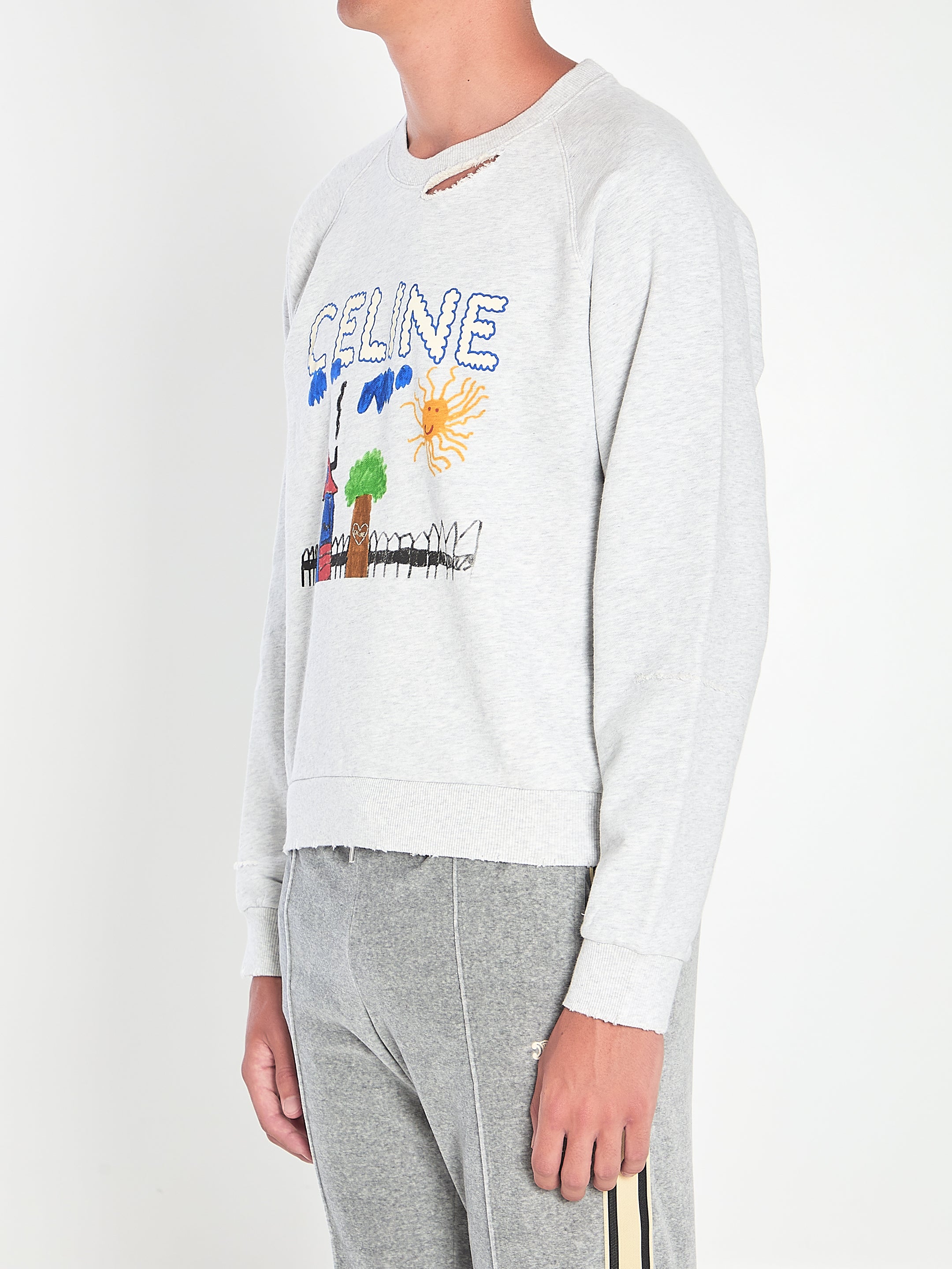 CELINE Limited Edition Printed Sweatshirt - Relaxed Fit Size L
