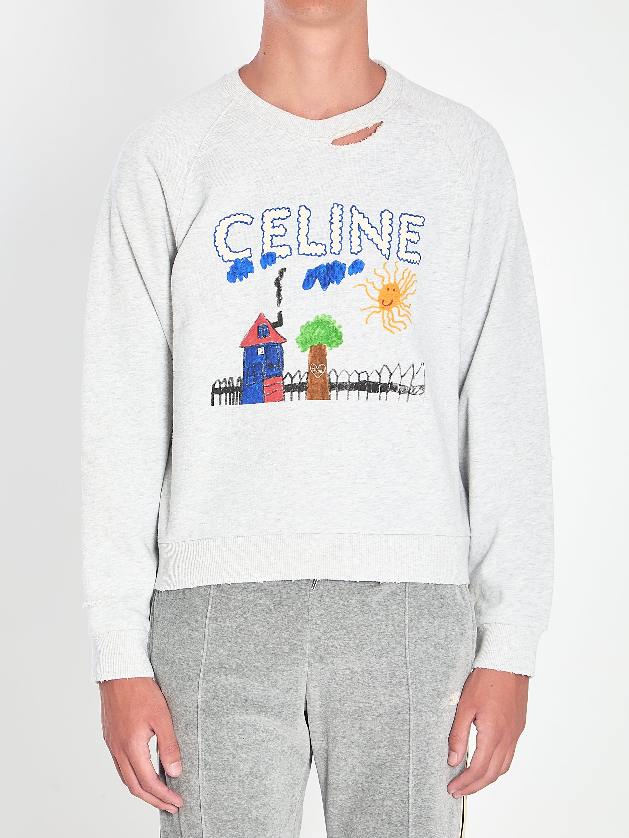 CELINE Limited Edition Printed Sweatshirt - Relaxed Fit Size L