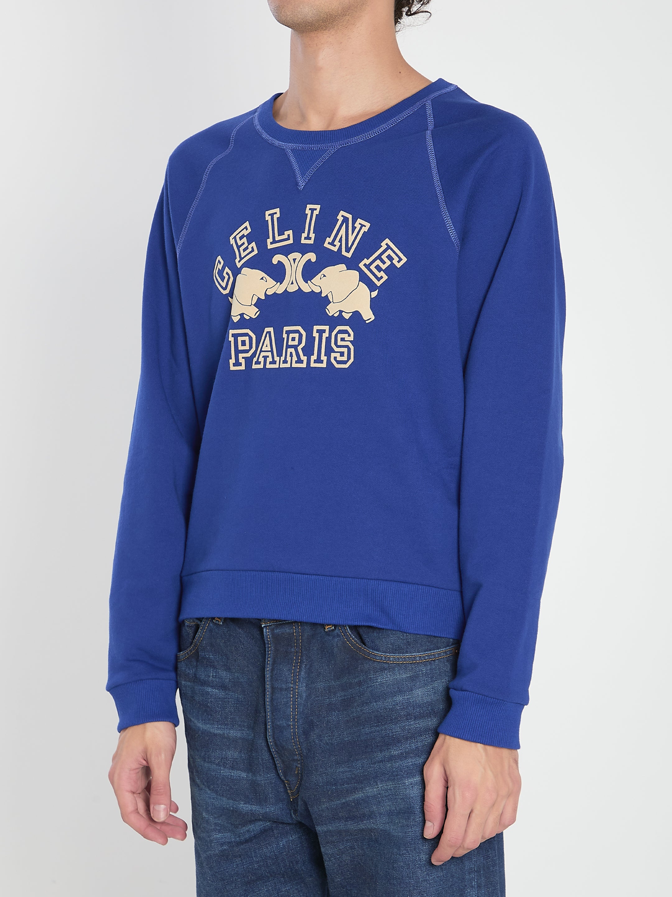 CELINE Crew Neck Mini Sweatshirt for Men