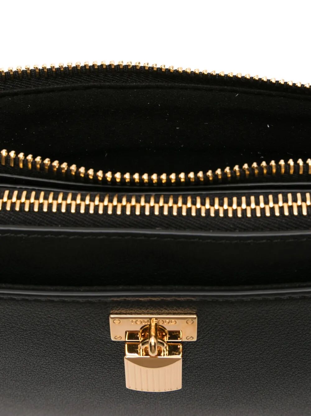 TOM FORD Mini Padlock Leather Crossbody Handbag