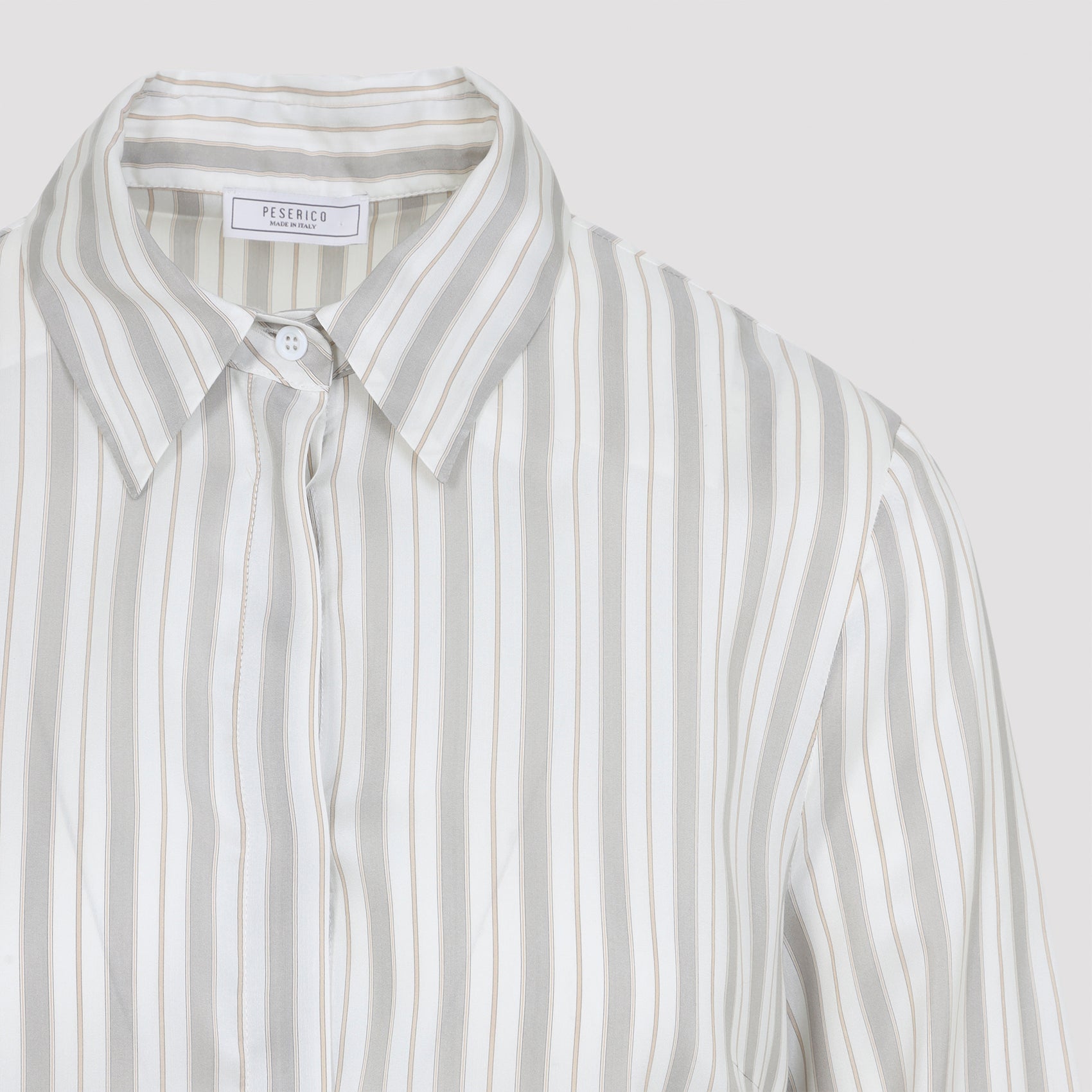 PESERICO Silk Striped Shirt for Women
