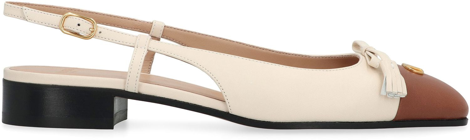 VALENTINO Slingback Ballet Flats with Adjustable Strap