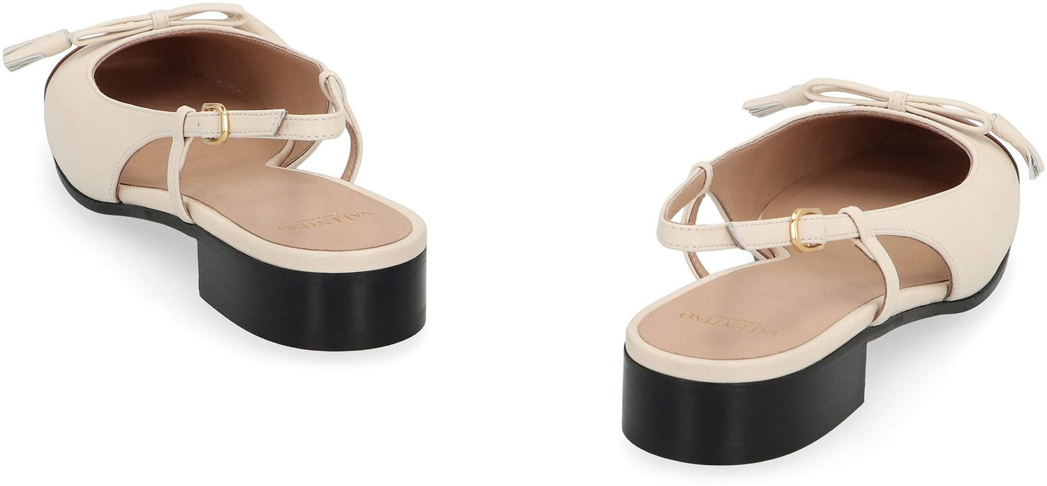 VALENTINO Slingback Ballet Flats with Adjustable Strap