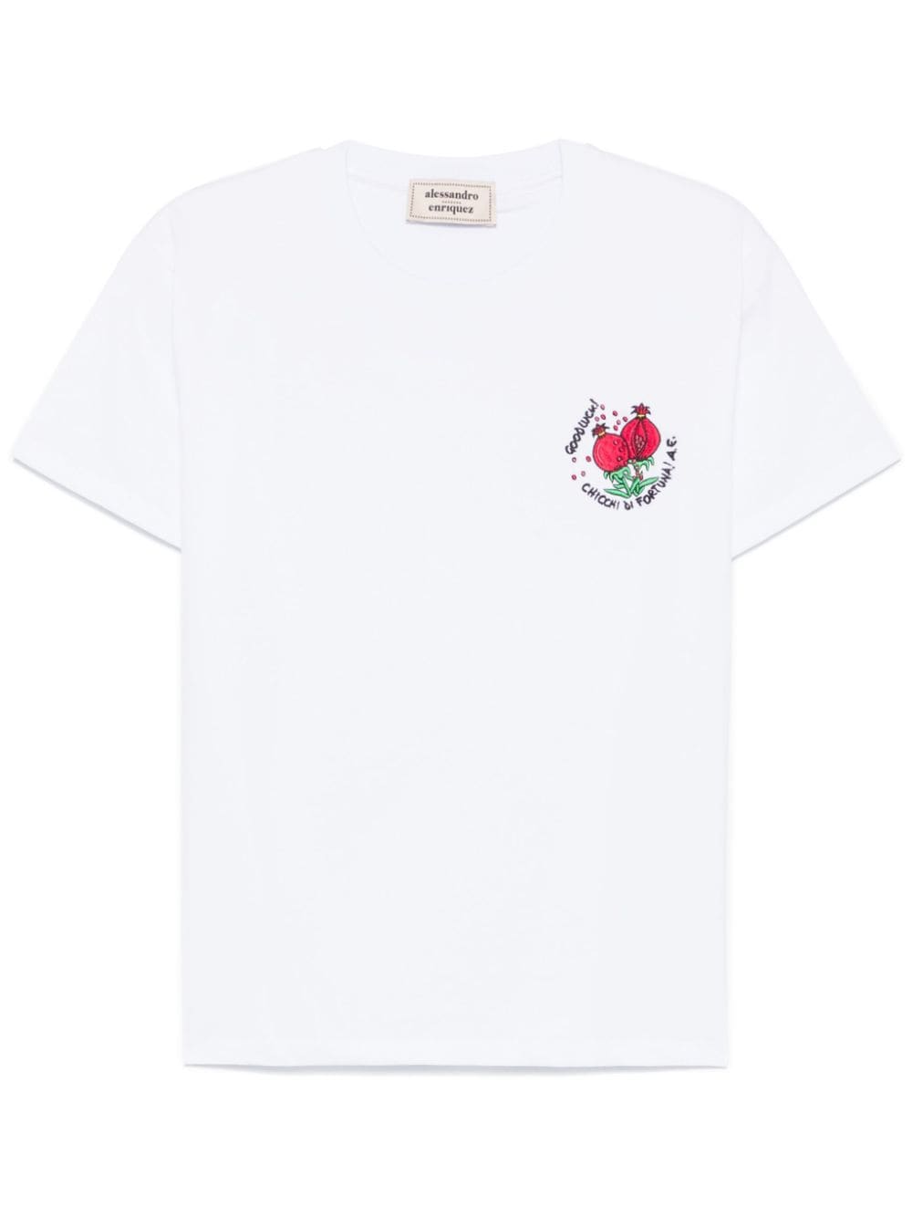 ALESSANDRO ENRIQUEZ Embroidered Cotton T-Shirt for Women - Fall/Winter 2025