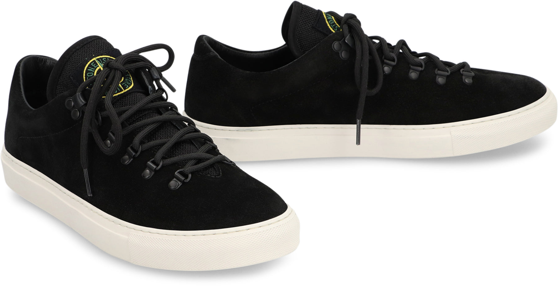 STONE ISLAND Suede Round Toe Sneakers for Men
