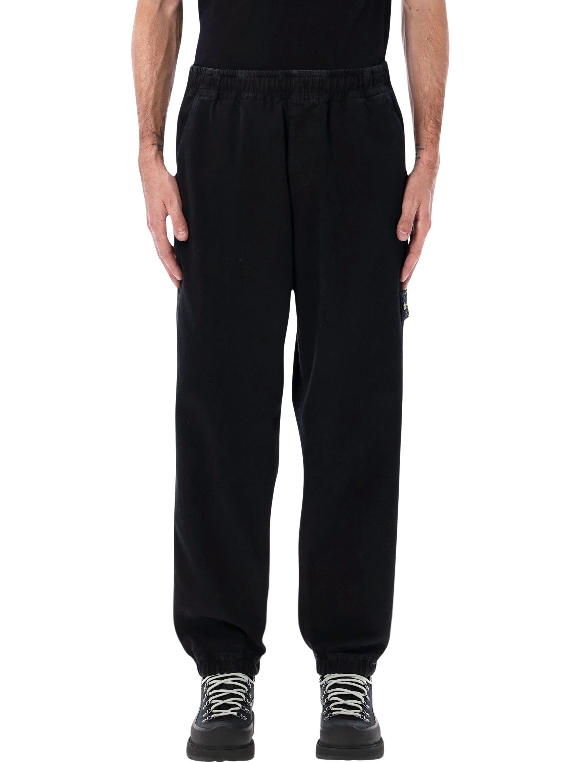 STONE ISLAND Organic Cotton 'Old' Effect Jogger Trousers - Size 32