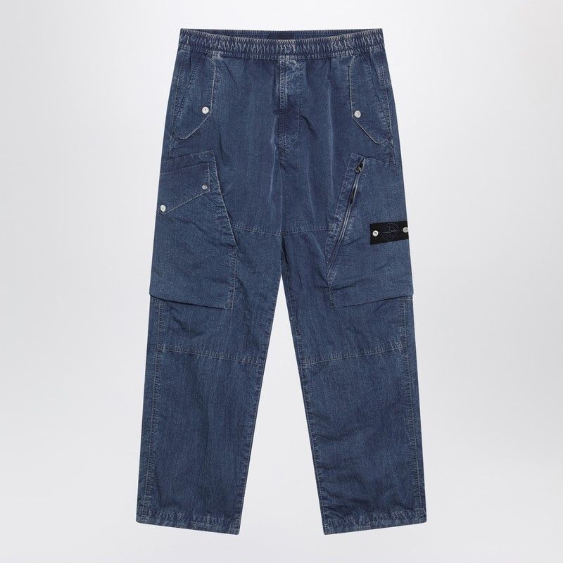 STONE ISLAND Cargo Trousers with Elastic Waistband for Men