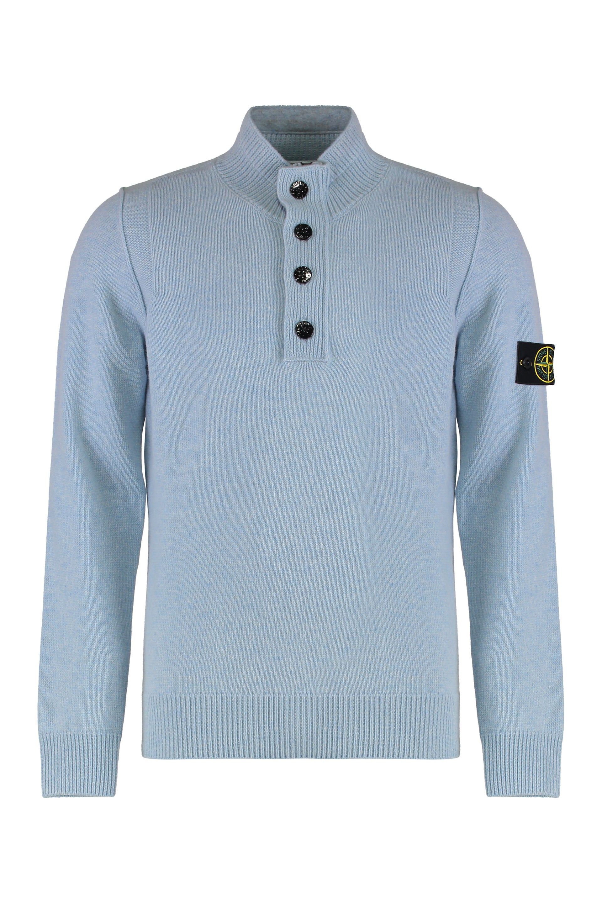 STONE ISLAND Wool Blend Mini Zip Sweater