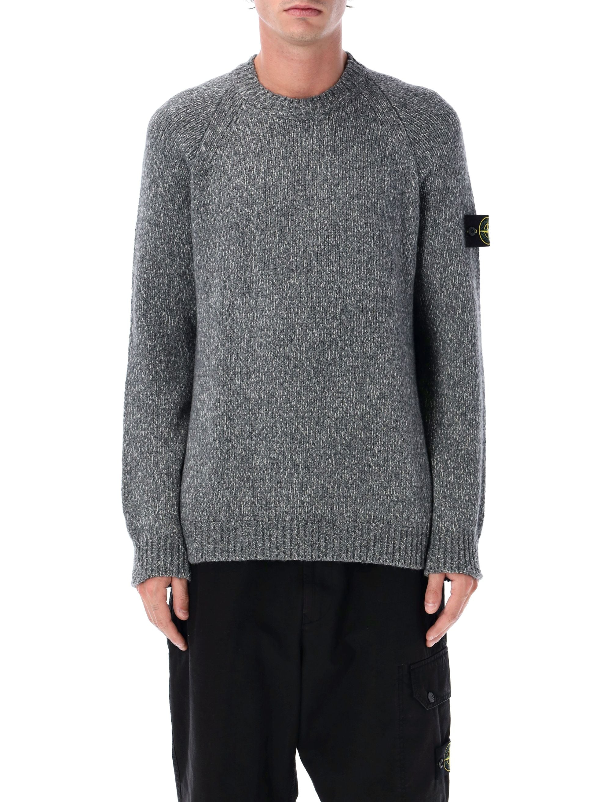 STONE ISLAND Raglan Wool Sweater - Loose Fit