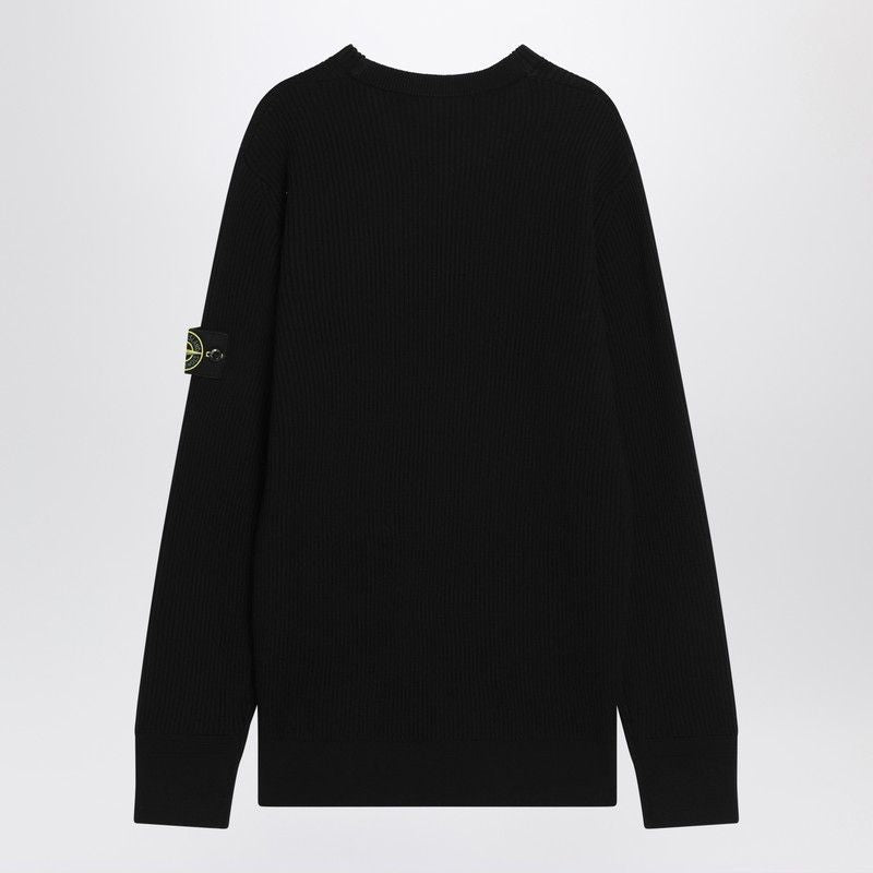 STONE ISLAND Ribbed Wool Crew Neck Sweater