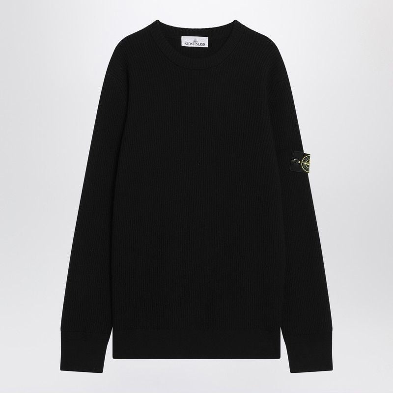 STONE ISLAND Ribbed Wool Crew Neck Sweater