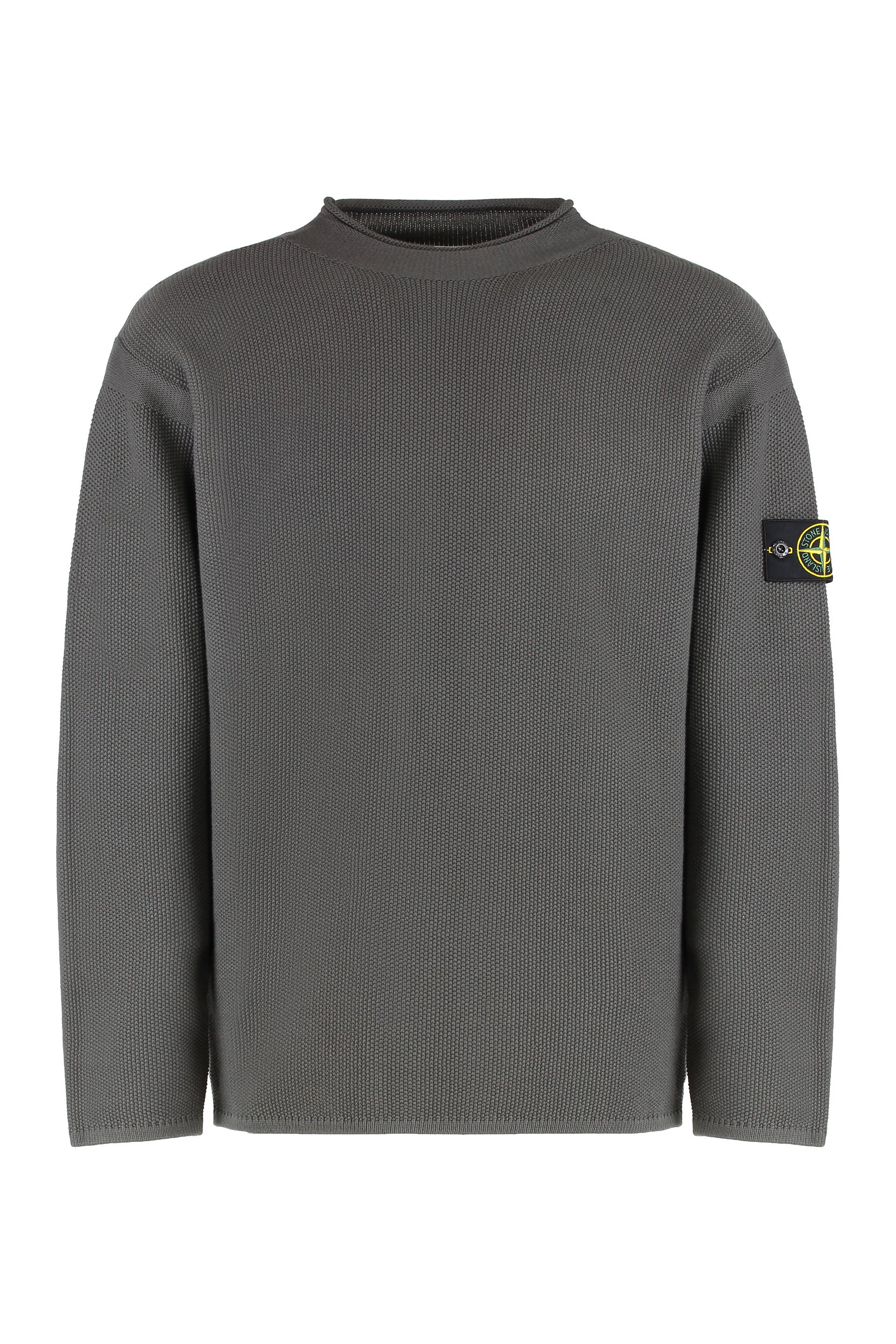 STONE ISLAND Polo Neck Sweater with Reverse Stitch Details for Men