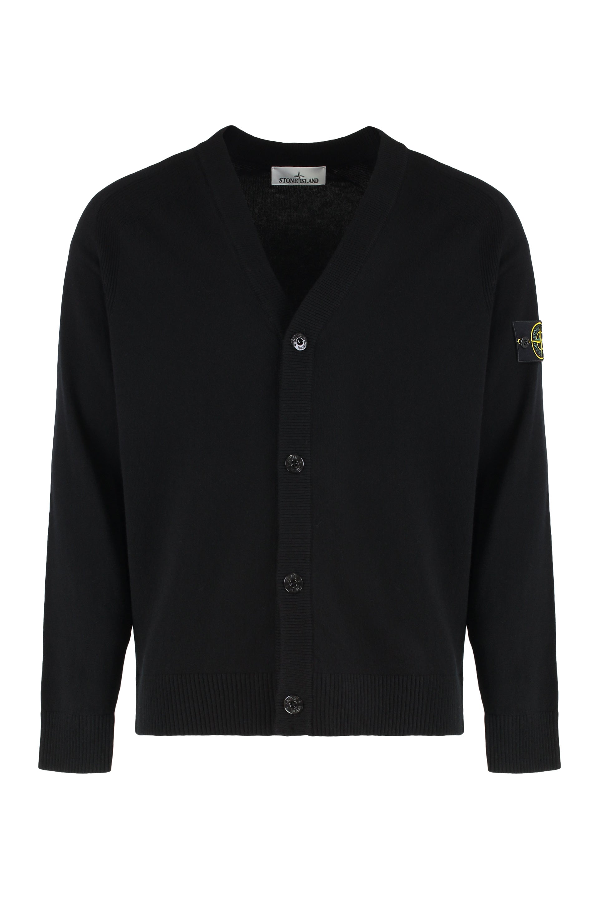 STONE ISLAND Lightweight Wool Cardigan - Men’s V-Neck Design