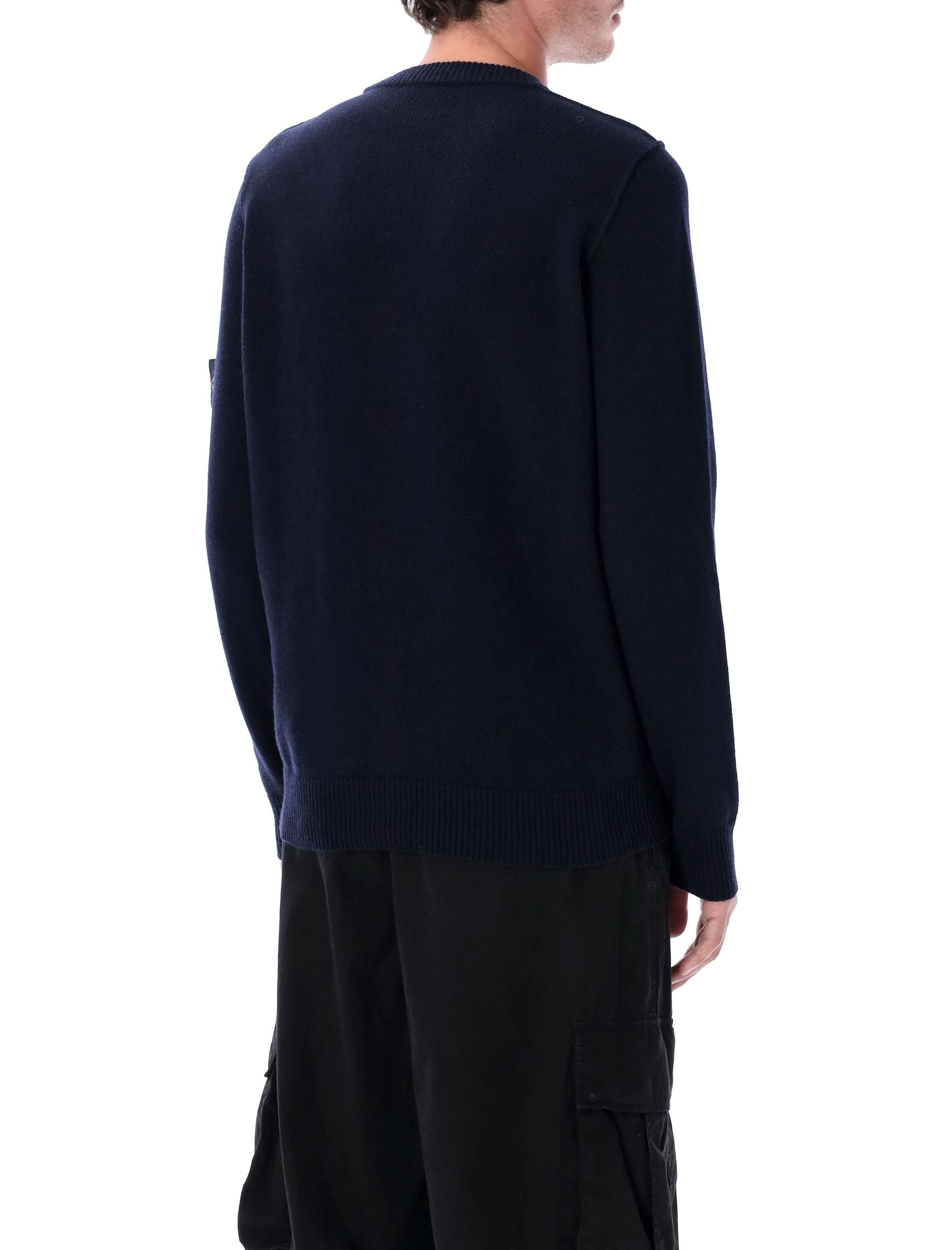 STONE ISLAND Men's Wool Blend Crew Neck Sweater