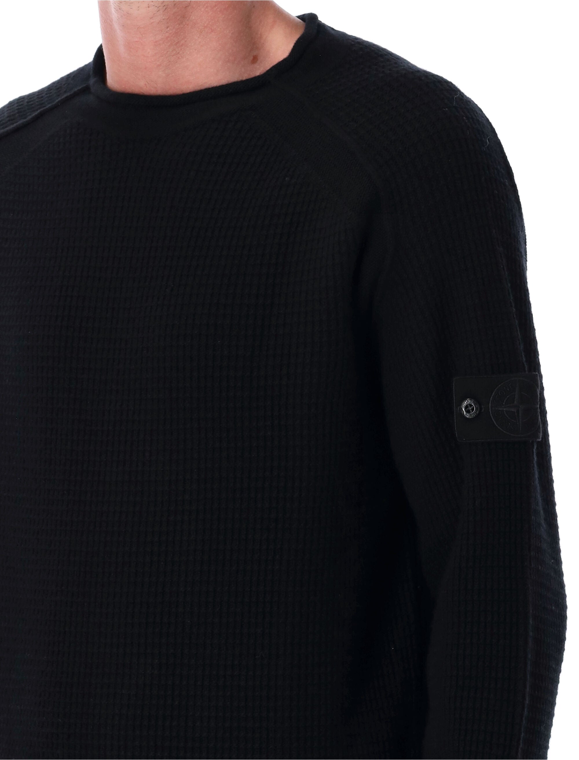 STONE ISLAND Fisherman Rib Crewneck Jumper - Size L