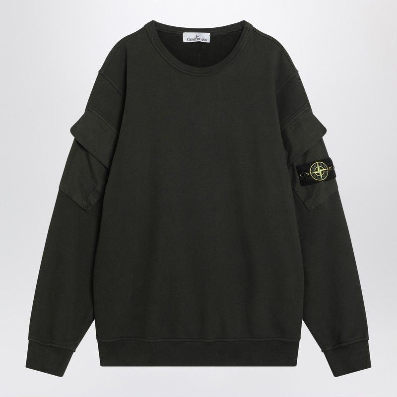 STONE ISLAND Brushed Organic Cotton Sweatshirt - Size L