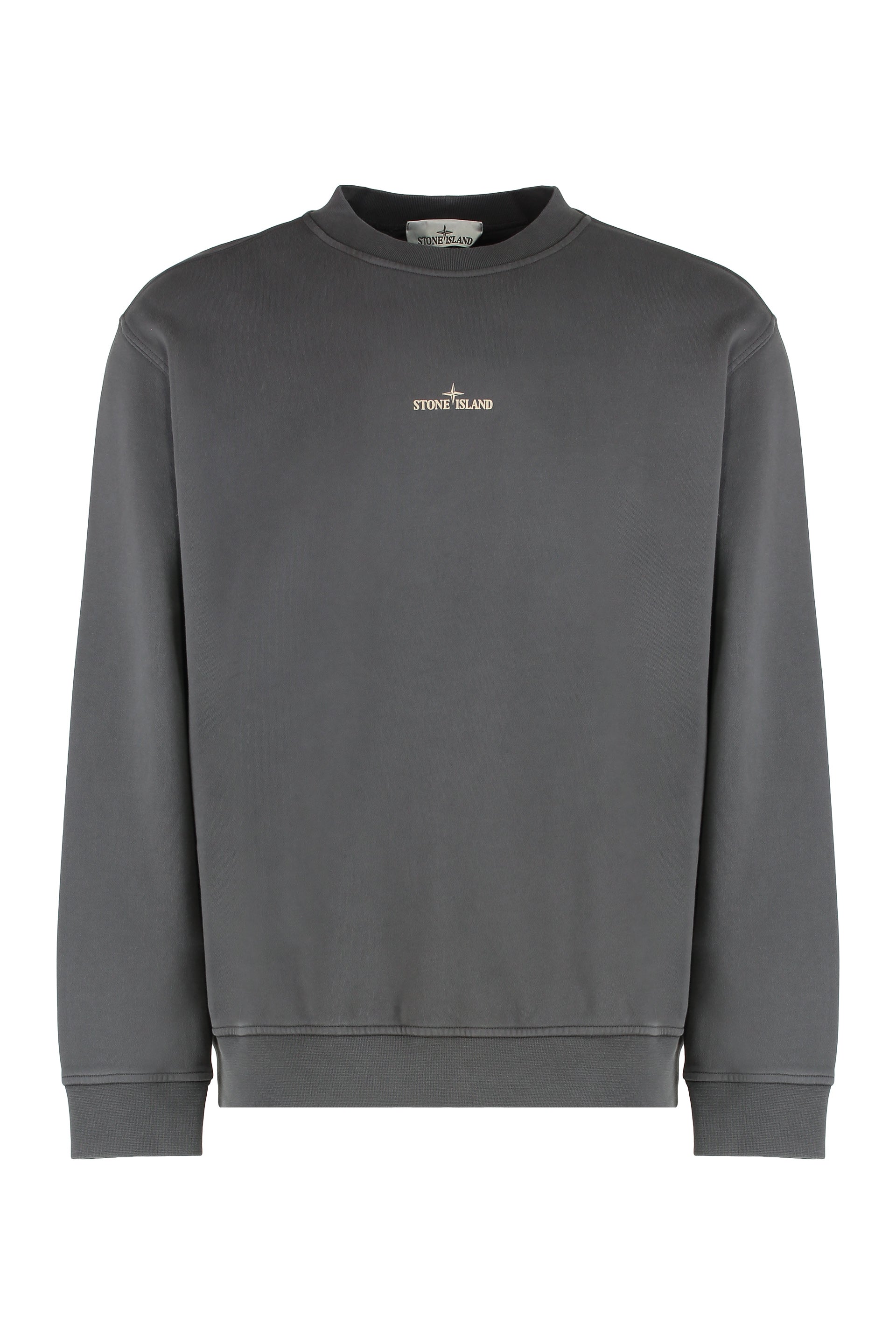 STONE ISLAND Oversized Crewneck Sweatshirt with Compass Print