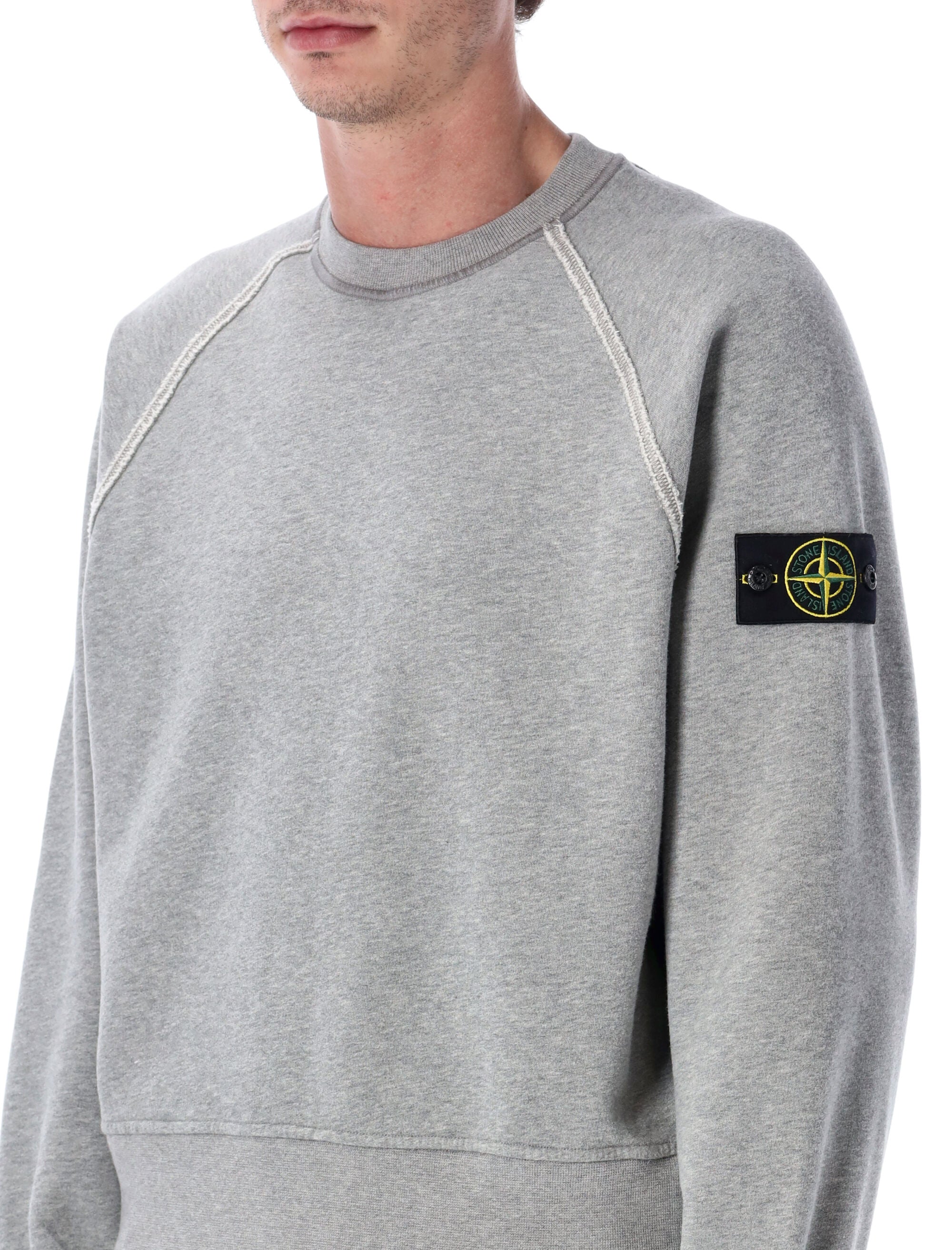 STONE ISLAND Oversized Crewneck Sweatshirt - Size S